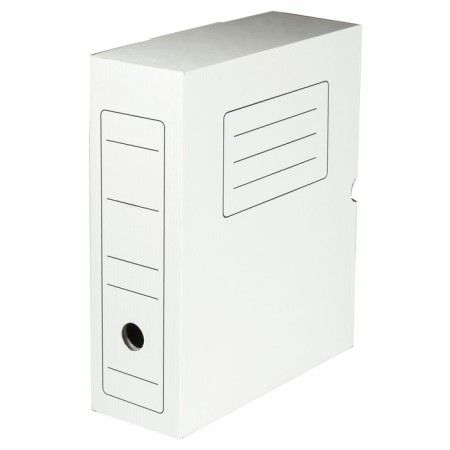 Archive box with A4 valve, calligrata, 100 mm, up to 900 l, microhofrocarton, white