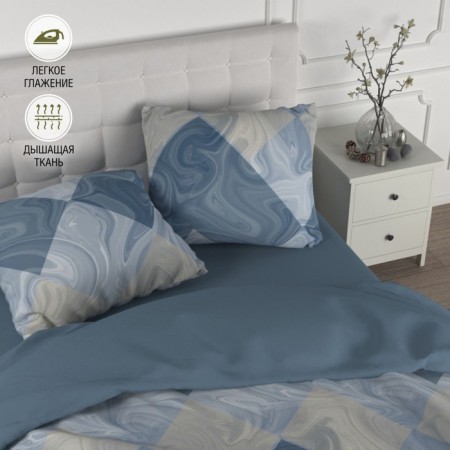 Bed linen euro, size 215x240 cm, 200x220 cm, 70x70 cm - 2 pcs-1