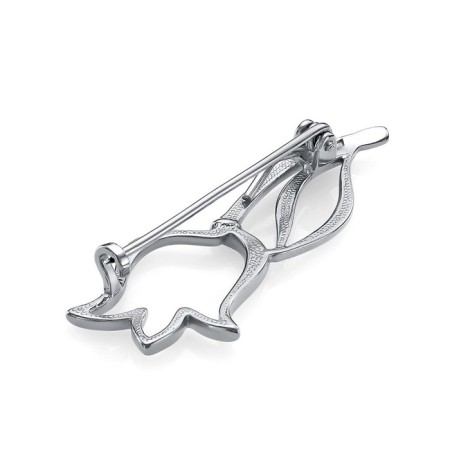 Brooch "Flower" tulip, platinum-1