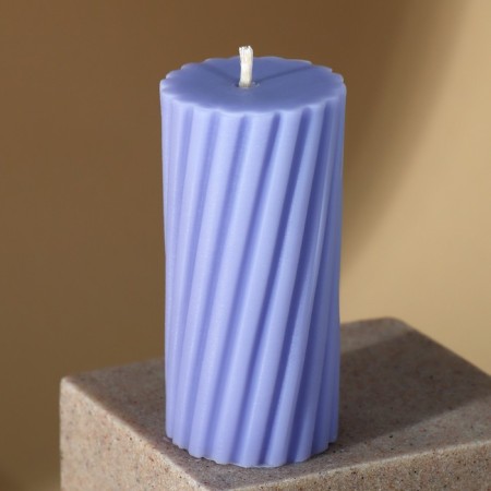 Interior candle "twisted", lilac-1