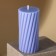 Interior candle "twisted", lilac