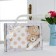 Baby plaid with a toy, size 90x120 cm, beige color