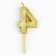 Candle figure for the cake "4", gold, 2.5 x 8 cm.