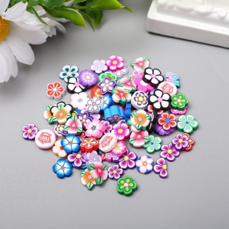 Decor for creativity plastic "Flower" set 20 grams mix