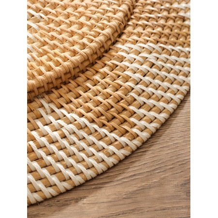 Decorative wicker rattan "Sun", 50x50x5 cm-3