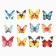 Waffel butterflies for decor of cupcakes, cake, mix, 30 pcs