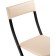 Stool on a metal frame Elevis metal/eco -leather, black/beige 38.5x52.5x77.5 cm