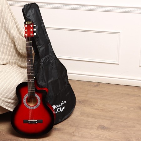 Set of guitarist Music Life ML-50A RD: guitar, case, strings, belt, capodasters, mediators-10