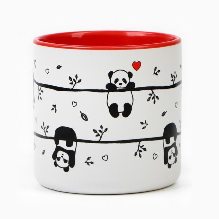 Ceramic mug "Panda", 380 ml, white color-1