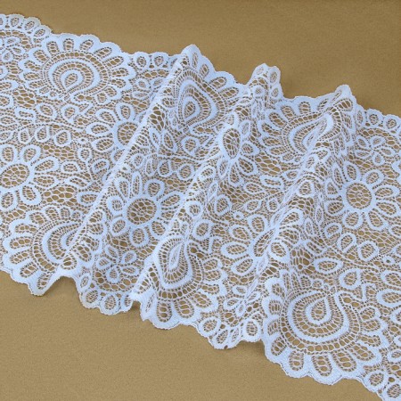 Lace elastic fabric, 190 mm × 2.7 ± 0.5 m, color of sky blue-2