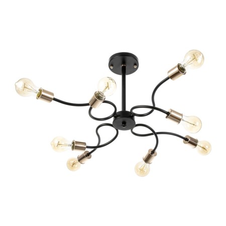 Ripley chandelier 8he27 40w black and gold 60x60x40 cm