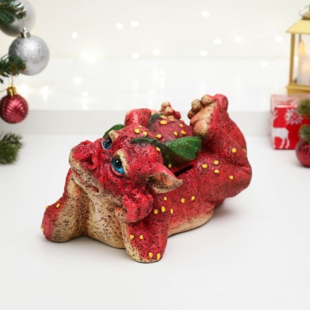 Piggy bank "Dragon Dreamer" Red, 28x17.5x13cm-1
