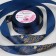 Satin tape with embossing "Ocean", 25 mm × 23 ± 1 m, dark blue color/holography