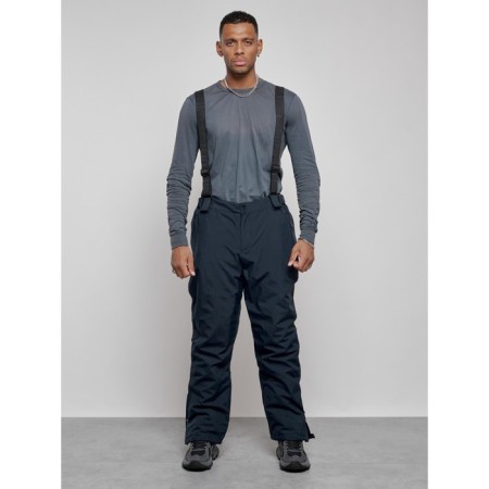 Ski costume male winter, size 50, dark blue color-13