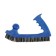 Metal two-handed tundra brush, plastic handle, 5-row, steel stubble