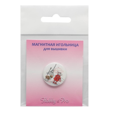 Magnetic needle "Mouse in Paris", size 25x3 mm