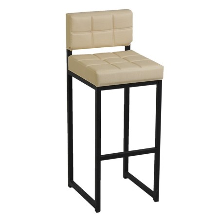 Bar loft-1 stool with a back, black/ milk reptile