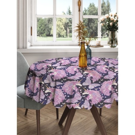 The tablecloth “Night Unicorn”, Round, Saten, D = 150 cm
