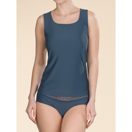 Female T-shirt, size 46, dark blue color-5