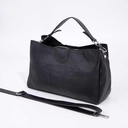 Bag Female Tout with zipper, black color-2
