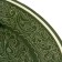 The plate of the Rishtan ceramics "Patterns", green, deep, 20 cm