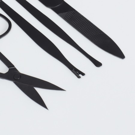 Manicure set, 8 items, in case, black color-5