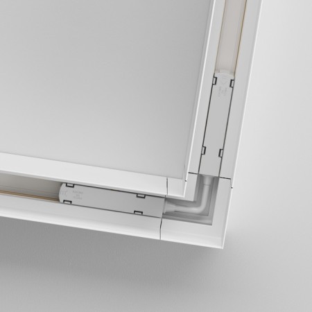 Corner Connector for the Technical TRA004Cl-21W, 8.9x8.9x8 cm, white color.-2