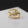 Earring "Kaff" Northern Star, white color in gold