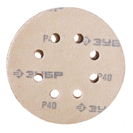 Circle abrasive grinding bison 35562-125-040, perforated, P40, 125 mm, 5 pcs.-1
