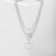 Assorted Pendant Cupid, Silver Color, 45cm
