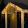 Garland "fringe" 3 × 0.6 m, IP44, UMS, white thread, 160 LED, glow warm white, 220 V