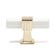 Handle button Cappio PK117, white/gold color