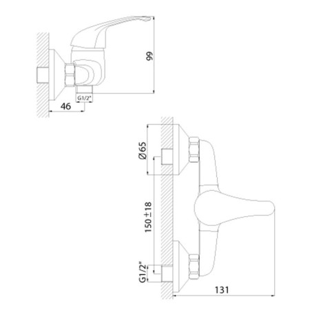 Shower mixer Rossinka A35-41-1
