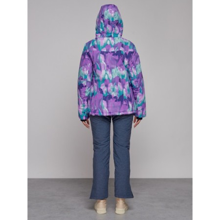 Ski jacket female winter, size 50, purple color-11
