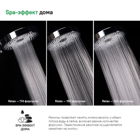 Shower watering can Iddis spahome spa3f0ci18, 263x131x31 mm, chrome-3