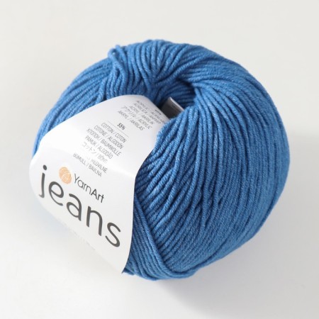 Yarn "jeans" 55% cotton, 45% acrylic 160m/50g (17 blue)-2