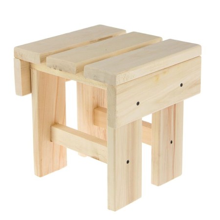 Low bench (shelves) 32x29x32.5cm, linden "Dobroparov"