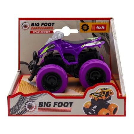 Friction Funky Toys "ATV", with a crash effect, 4x4, purple color-1