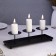 Triple candlestick 40x12x10cm, black