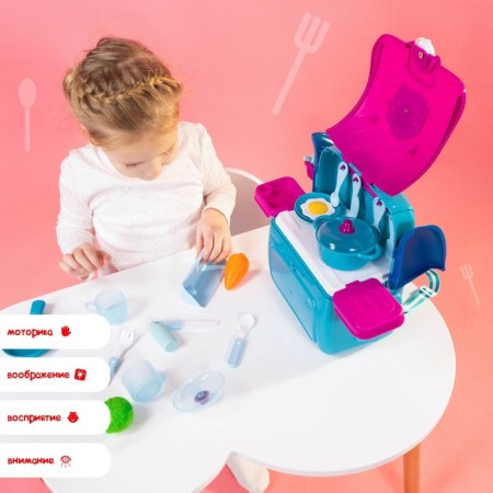 Kitchen game set "Kitchen", cold heart, in a backpack-14