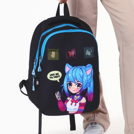 School backpack, ergonomic back Art Hype Anime, 39x32x14 cm-1