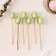 Skewers "Easter egg", green color, set 6 pcs.