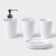Set for the bathroom “Standard”, 4 subjects: soap dispenser, soap dish, 2 cups, 24 × 8 × 17 cm, white color