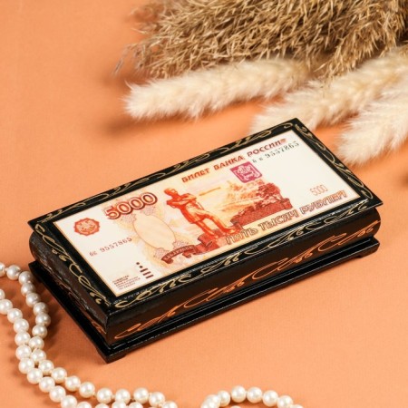 Casket - a bill "5000 rubles", 8.5 × 17 cm, lacquer miniature