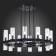 Suspended chandelier ST LUCE. SL1237.403.12. Isla. 12x15 W, E14, 90x90x31 cm, black color