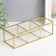 Casket glass with a metal frame "3 divisions" gold 7x9x23 cm