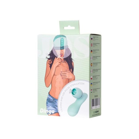 Vacuum clitoris stimulator with the tongue of Jos Dingo, silicone, mint color-3