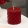 Candle-cylinder aromatic twisted "Cherry", 7.5x7.5 cm