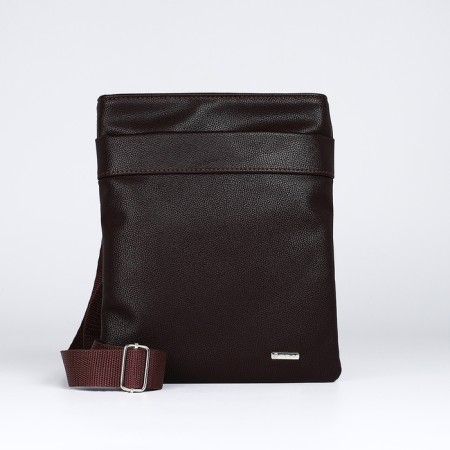 Men's bag over the shoulder, Textura, artificial leather, brown color-1