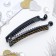 Hair banana "Geometry" 9.5 cm, black-gold